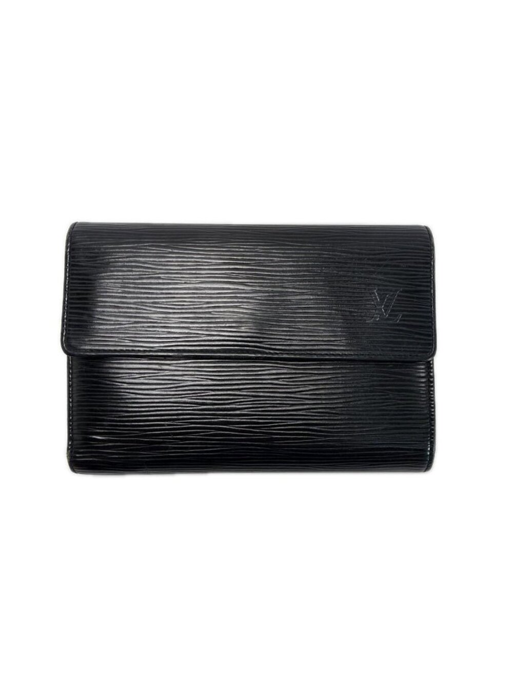 Louis Vuitton Epi Porte-Tresor Etui Papier Black Trifold Wallet